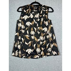 BCBG Max Azria Pullover Blouse Top Women's XS Multicolor Floral Sleeveless